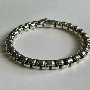 David Yurman Polished Box-Link Bracelet - Silver